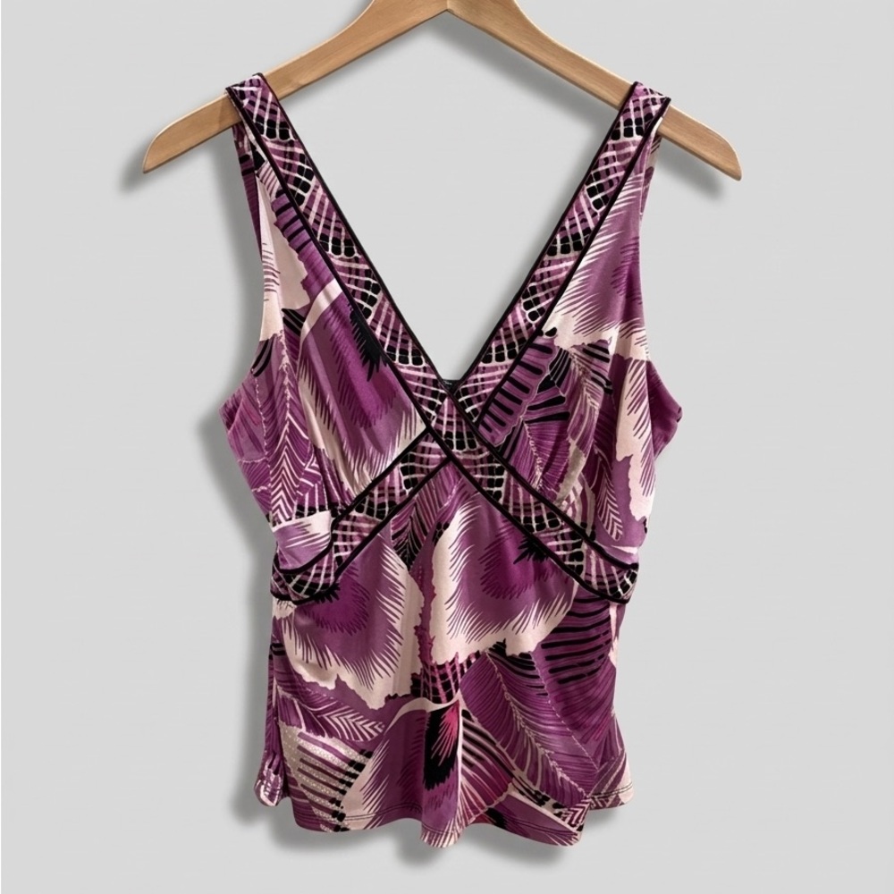 Elie Tahari Sleeveless Top Floral Pattern